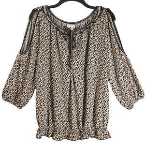 Max Studio Cold Shoulder 3/4 Sleeve Blouse XL